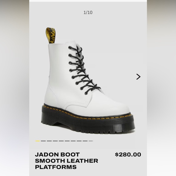 Doc Martin white jadon platform poots - Picture 6 of 6